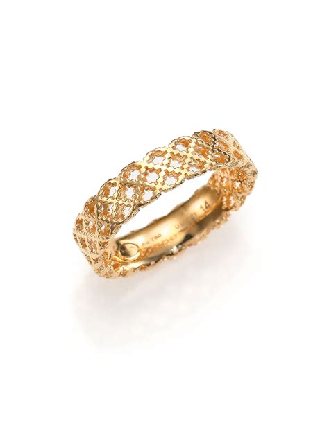 gucci diamantissima thin ring|GUCCI 18K Yellow Gold Thin Diamantissima Ring 53 6.25 .